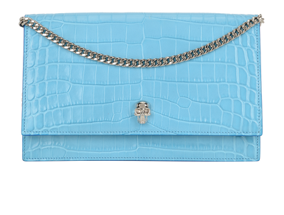 Skull Croc-Embossed Crossbody, front view